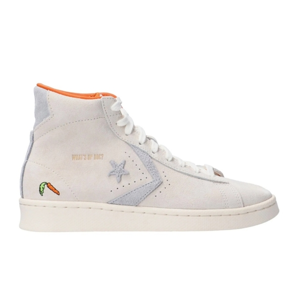 Converse Other - 🖤Men's Converse Pro LeatherBugs Bunny 80th Anniversary, Ivory & Grey, Size 11